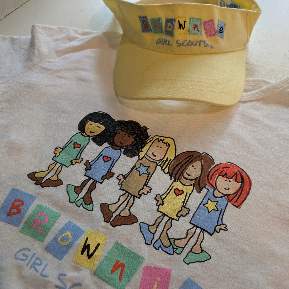Brownie Kids T-Shirt and Visor Set - Yellow Vintage
